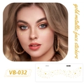 Pegatinas faciales estrellas doradas VB-032, tatuaje pecas metálicas impermeables - VB-032 (Metálico Dorado) / Dorado