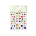 Colorful floral nail art stickers with crystal rhinestones for manicure, model ta-346 - Crystal Five Petal Flower Style (TA346)