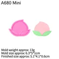 Moule en silicone pêche pour fondant A680 avec spécifications de taille et de poids - 3# Rose - Mini (A680)