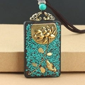 Ebony Lotus Fish Nepal Wushi Brand Single Pendant