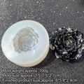 3D Silikonform Mohnblume mit Kunstharz-Beispiel für handgemachte Seifen und Kerzen - Stil 4 (19-175) / Transparent