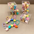 Elastici per capelli per bambini con ciondoli a stella e sfera in colori macaron - Elastici per capelli a stella multicolore * 10 pezzi