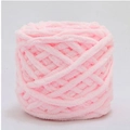 Ovillo de lana chenilla rosa gruesa para tejer bufandas y zapatillas de ganchillo - Blanco Rosa (02)
