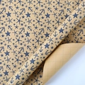 Eco-friendly kraft wrapping paper with navy anchor and starfish patterns and grid back - Starfish And Anchor / Standard Spec