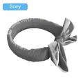 Sciarpa rinfrescante per animali in velluto grigio con un grande fiocco decorativo morbido - 100*5cm / Velluto Grigio
