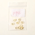 Golden stainless steel pinch bails for DIY jewelry making in a 10-piece bulk pack - Clasp Only (Without Chain)-10Pcs Gold (SAC23080201)