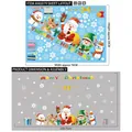 Christmas window decals set featuring Santa, reindeer, and snowflakes for glass decoration - AMJ079 Christmas Squad