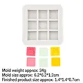 Square silicone mold featuring rabbit face and heart patterns for DIY resin and fondant - 1# (Rabbit & Heart) / Gray