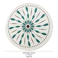 Style B round woven cotton coaster with blue and brown patterns, 30cm diameter - 24cm / Style B Wind Wheel