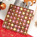 Set di 49 palline di Natale da 3cm in oro e oro rosa con finiture lucide e glitterate - Set Oro Rosa 3cm (49 pz)