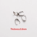 304 stainless steel pinch bails for pendant DIY jewelry making with 0.8mm thickness - 0.8mm Thickness-Steel Color