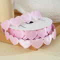 Rotolo di nastro di raso rosa a forma di cuore per confezioni regalo e fai da te - 1.5CM Larghezza/9M Rotolo / Rosa