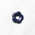 Dark blue marble textured acrylic five-petal flower pendant for DIY jewelry making - Deep Royal Blue Marble