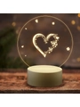 Luce notturna 3D in acrilico per migliore amica con base in legno e calda luce LED - Interruttore a pulsante USB a 3 colori / Per amici 2