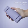 Paraguas plano ultra-ligero plegable violeta lavanda para protección UV y portabilidad - Parasol + Funda de tela / Púrpura Lavanda