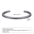 Open Gedraaid Touw Stijl (B-505) / Binnendiameter 59mm/Breedte 4mm / Antiek Zilver