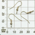 Golden S925 sterling silver ear hooks for DIY jewelry making with 20mm scale measurement - KC Gold Large Cross Ear Hook 20.5x20mm