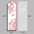 Romantic floral sleeve for single rose packaging with elegant red flower line art - Floral Single Bag: Red White / 10 Sets/Pack