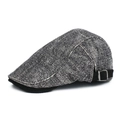 Coppola unisex in misto cotone grigio scuro con cinturino di regolazione posteriore - Regolabile / grigio scuro