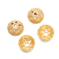Set di 4 copriperle dorati a forma di fiore per gioielli fai da te con motivo a stelle - Stile 12 (8x8mm) / Set da 20 Pezzi