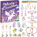 Unicorn advent calendar jewelry box with DIY bracelets and purple Christmas packaging - RC451A Unicorn Theme Jewelry Blind Box