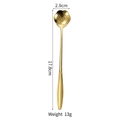 Goldener Löffel in Rosenform aus Edelstahl 17,8 cm lang für Kaffee und Dessert - Gold Rosen Löffel (Lang)