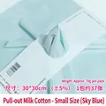 Sky blue waterproof milk cotton wrapping paper for flowers, 30x30cm size for gift packing - Extracted Milk Cotton - Small / Sky Blue