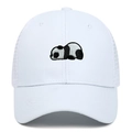 Cappellino da baseball bianco in mesh con ricamo panda per protezione solare all'aperto - Regolabile / Bianco