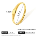 Specificaties van 1,2 cm brede gouden roestvrijstalen armband met 6,0 cm binnendiameter - Minimalistische Open-Dicht Stijl (NB-B6238)