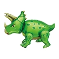 Ballon en aluminium tricératops vert 3D avec taches blanches pour fête de dinosaures - Tricératops Vert 3D (HY#18CKT)
