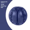 Pelota de goma azul oscuro resistente para masticar y limpiar los dientes de perro - Bola de Limpieza Dental / Azul marino