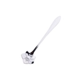 Silver flower shaped stainless steel coffee stirring spoon with a sleek metal handle - Silver / Balloon Flower
