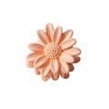 Matte daisy flower hair claw clip in a creamy orange finish for sweet hair styling - 4cm Matte Light Orange