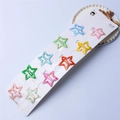 Set de 10 pinzas para el pelo con forma de estrella y lunares en tarjeta para niñas - Estrella de lunares (10 uds./tarjeta)