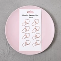 8pcs rose gold ice cream shaped novelty paper clips on pink decorative plate - Ice Cream / Set of 8
