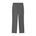 Women's autumn fashion suit with dark grey belted blazer and matching straight trousers - XS / Pants