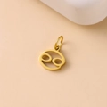 Exquisite gold stainless steel Cancer zodiac pendant for DIY jewelry making - Cancer / Gold
