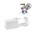 Sterile ear piercing tool with colorful 6mm crystal flower earring in stainless steel - Steel 6mm Colorful Crystal Flower