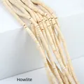 Strands of white Howlite flat rondelle beads for DIY jewelry making and crafting - 2x4mm Spacer Beads (Approx. 150 Beads/Strand) / Synthetic Howlite Special