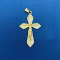 Gold plated Jesus crucifix cross pendant with sparkling zircon stones for DIY jewelry - Crucifixion Relief Diamond Cross (771)