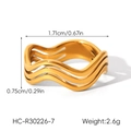 Wellen Mehrlagiger Ring (HC-R30226-7) Gold