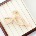 Pinza per capelli a fiocco in acetato rosa perlato in un elegante portagioie - 11.8*5.8*4.9cm / Multicolore