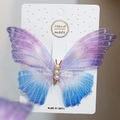 Sweet gradient blue and purple mesh butterfly hair clip with pearl detailing - Purple Blue Butterfly Card Pack