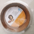 Round unbleached air fryer paper liners in transparent plastic box 160mm x 45mm size - Round / 50 Sheets / Natural Brown Blister Box [50 Sheets]
