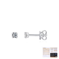 S925 sterling silver moissanite stud earrings with classic four-prong setting and GRA certificate - 925 Sterling Silver (0.10Ct)
