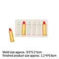 Lipstick shaped silicone fondant mold for DIY cake decorating and chocolate crafts - 3# Lipstick / Gray