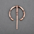 Vintage bronze Viking brooch with metal pin buckle for cardigans and shawls - D-256 Antique Red Copper