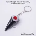 Realistic Temaki sushi keychain with seaweed and caviar details, 5.8cm miniature model - Fish Roe Sushi-Keychain