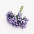 Macro shot of purple and white artificial berries on wire for DIY wedding crafts - Large Bag / Light Purple