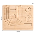 Bamboo bead design board with measurement scales and grooves for jewelry making - Bamboo Wood / Multi-Size Layout Short